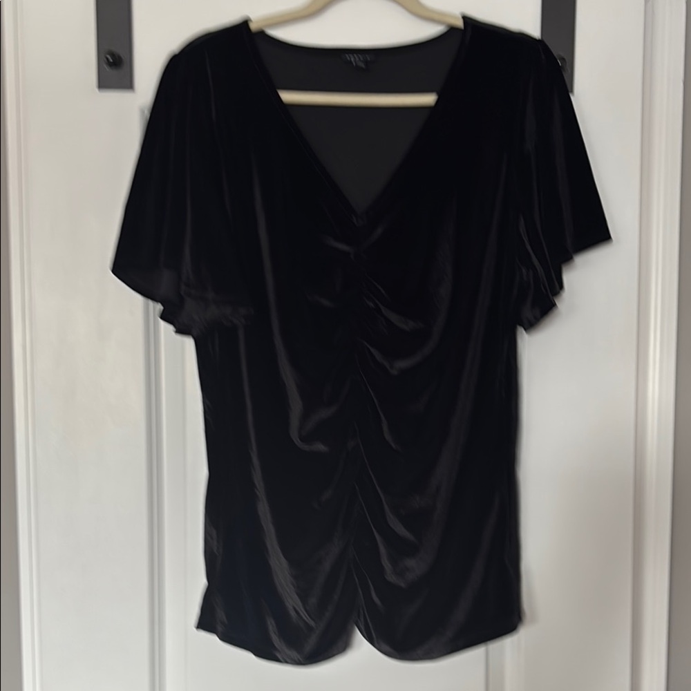 Elegant Black Velvet Top